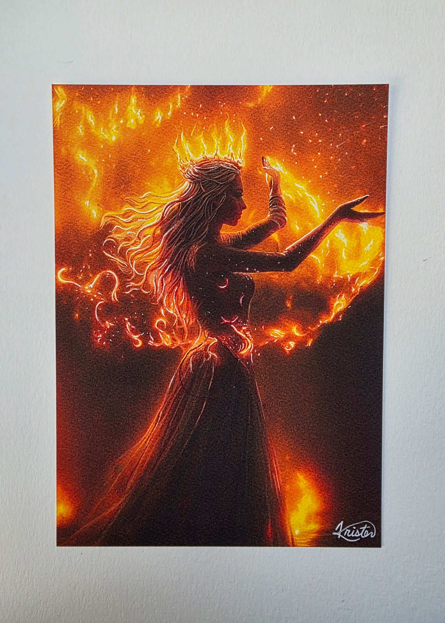 Fire Breathing Queen - Throne of Glass Inspired (Art Print)