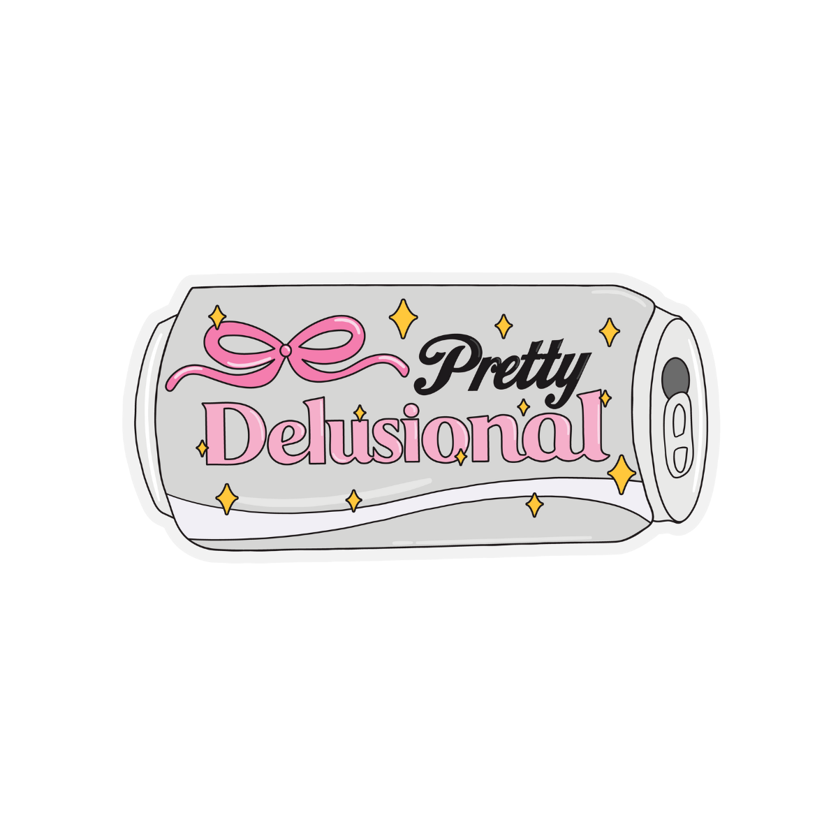 Pretty Delusional Can (Vinyl Sticker)