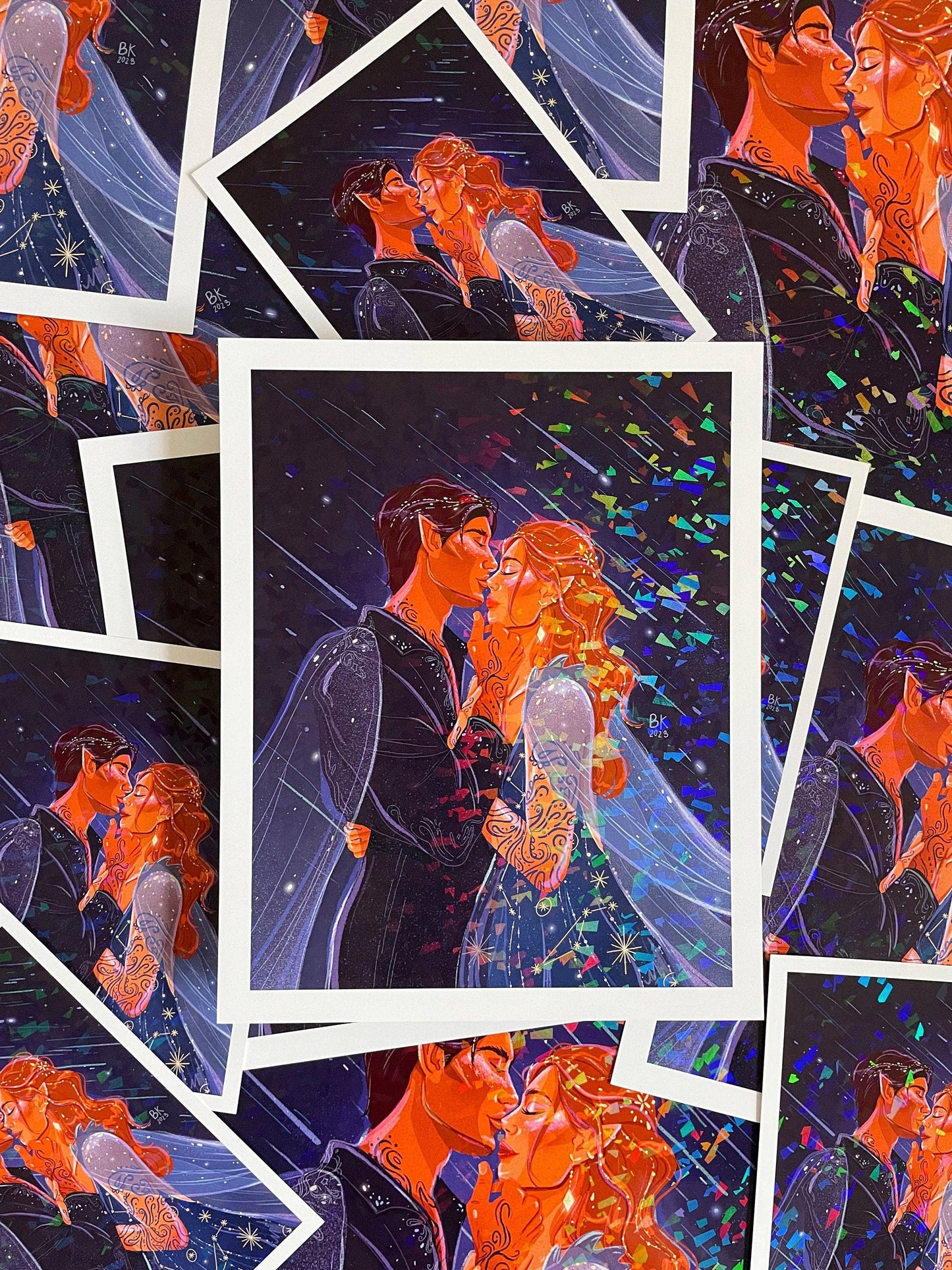 Feyre & Rhys - ACOTAR Inspired (Holographic Art Print)