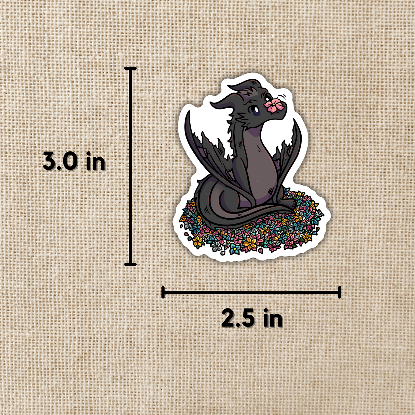 Abraxos in the Flowers - Throne of Glass Inspired (Vinyl Sticker)