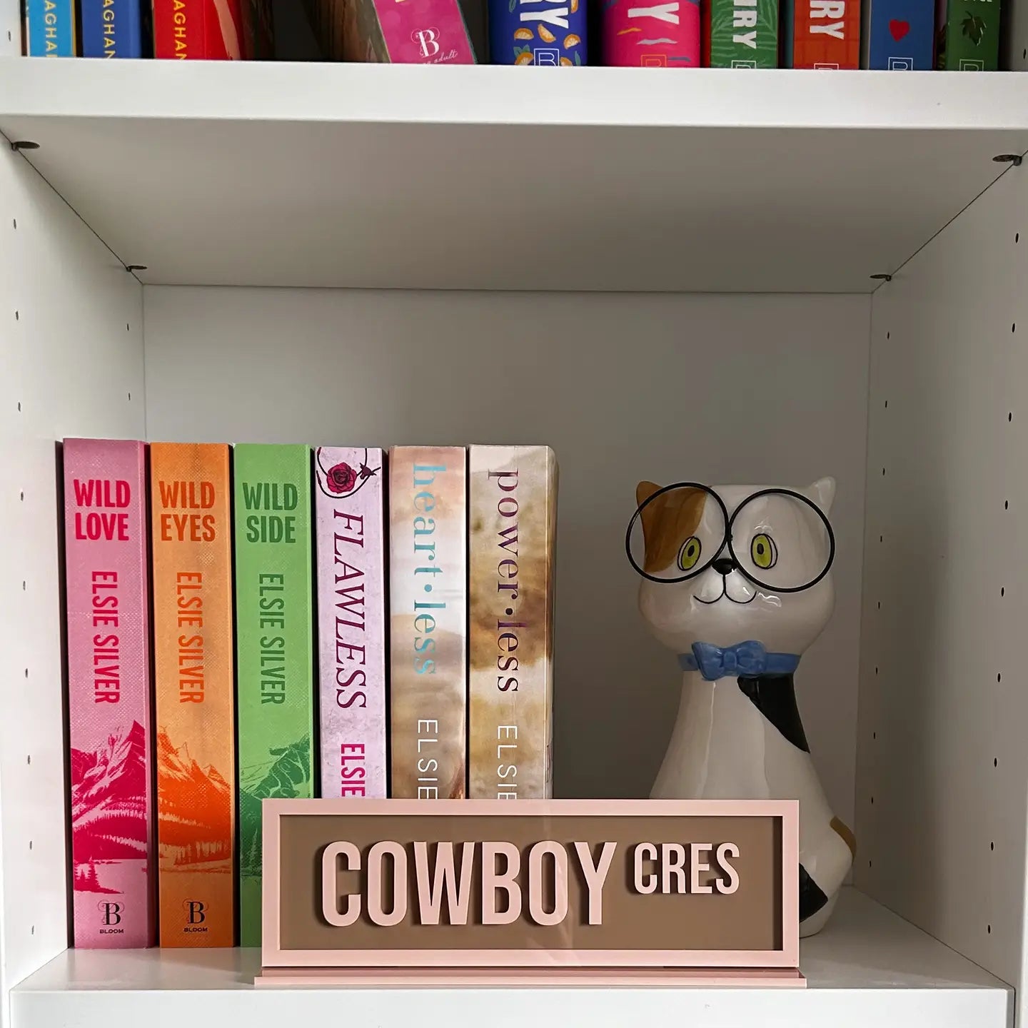 Cowboy Crescent (Acrylic Shelf Sign w/stand)
