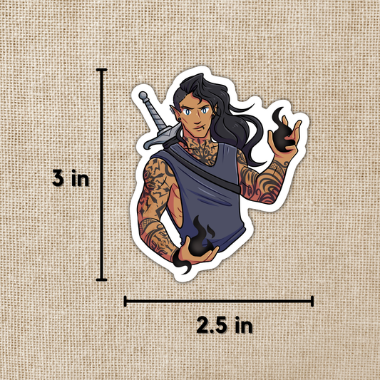 Ruhn Danaan - Inspired by Crescent City (Vinyl Sticker)