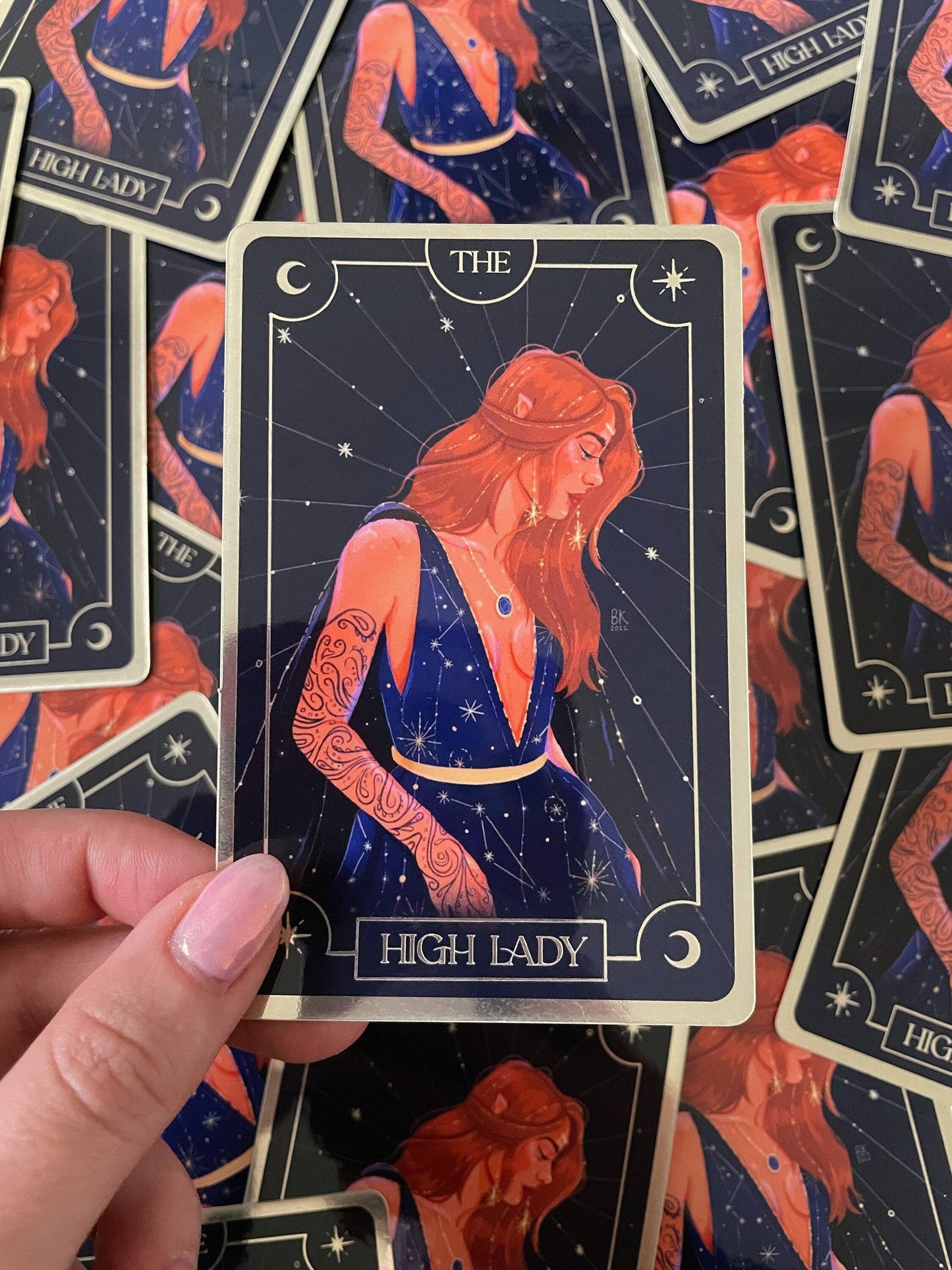 High Lady - Feyre Tarot Card (Gold Foiled Vinyl Sticker)