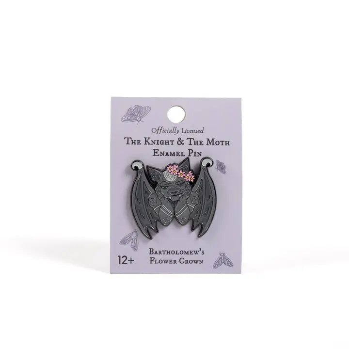 Bartholomew in a Flower Crown Enamel Pin