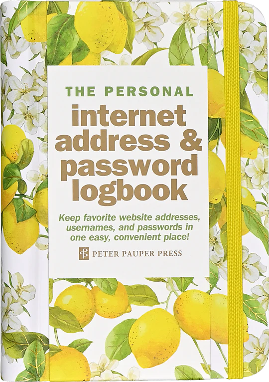 The Personal Internet Address & Password Logbook - Lemons