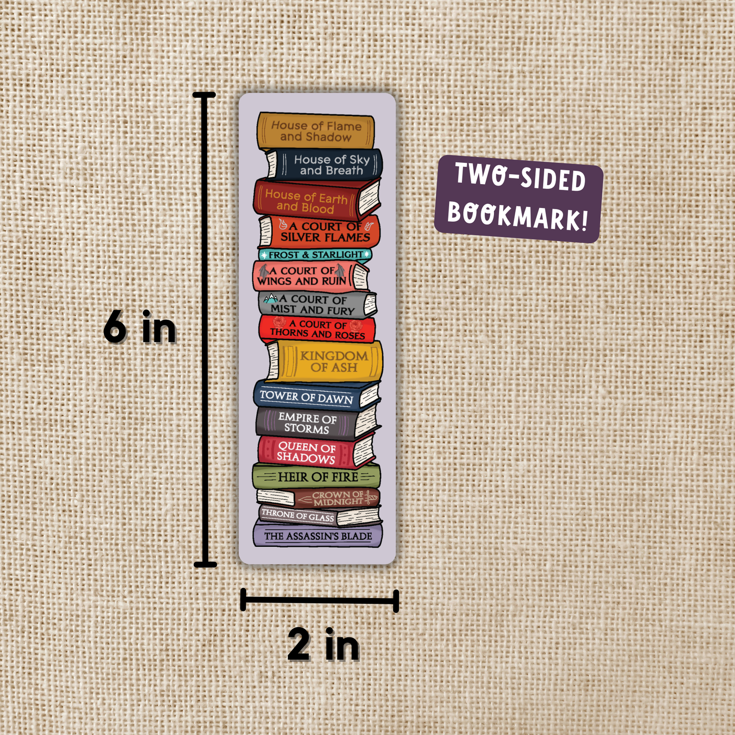 Sarah J. Maas Book Stack (Bookmark)