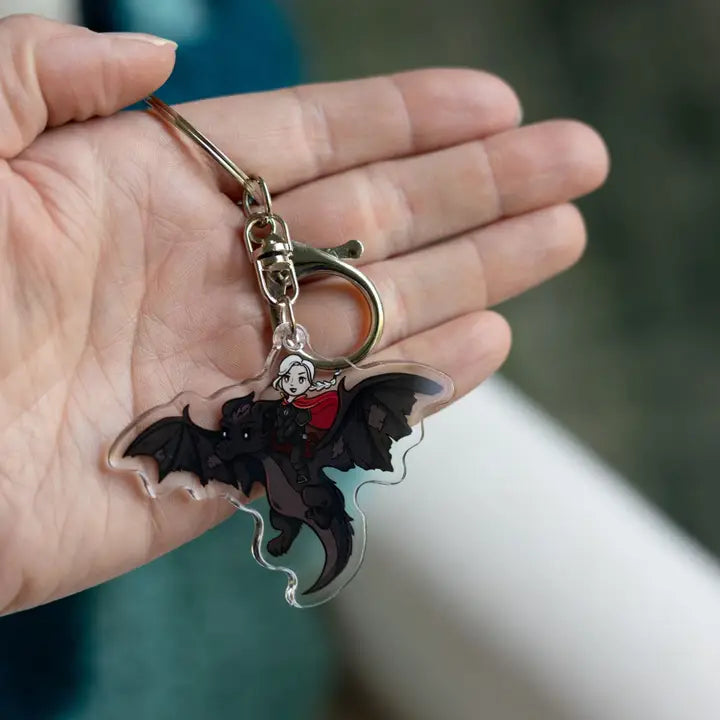 Manon Riding Abraxos Keychain | Throne of Glass