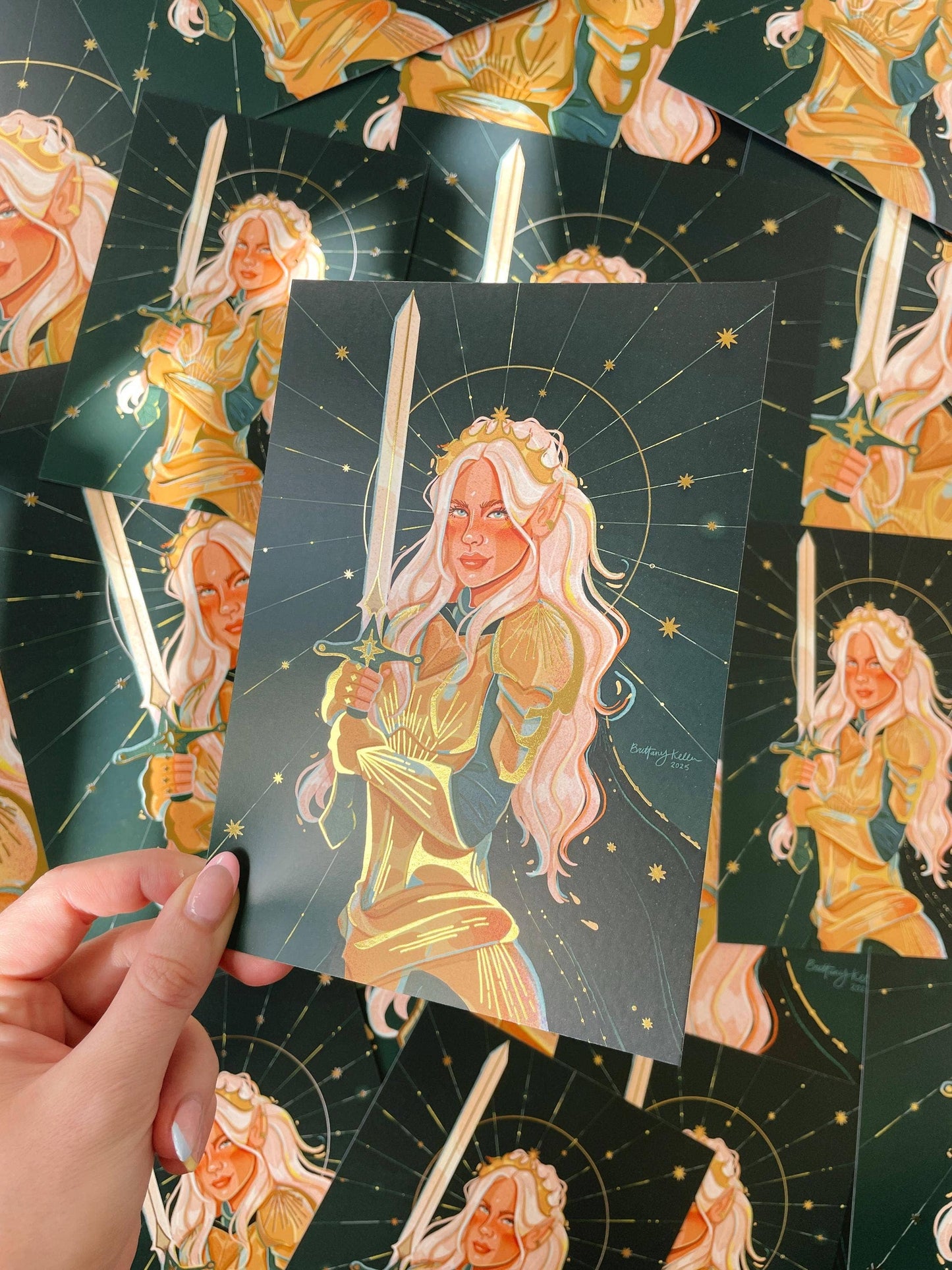 Aelin - Gold Foil - Throne of Glass Inspired (Art Print)