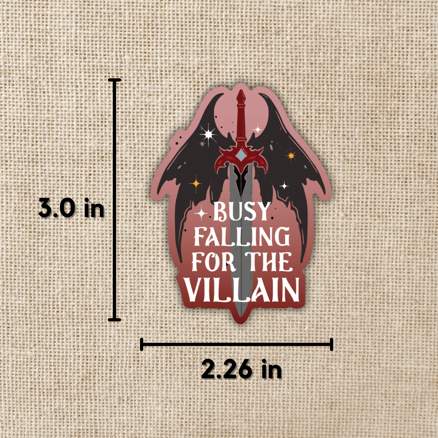 Busy Falling for the Villain (Vinyl Sticker)