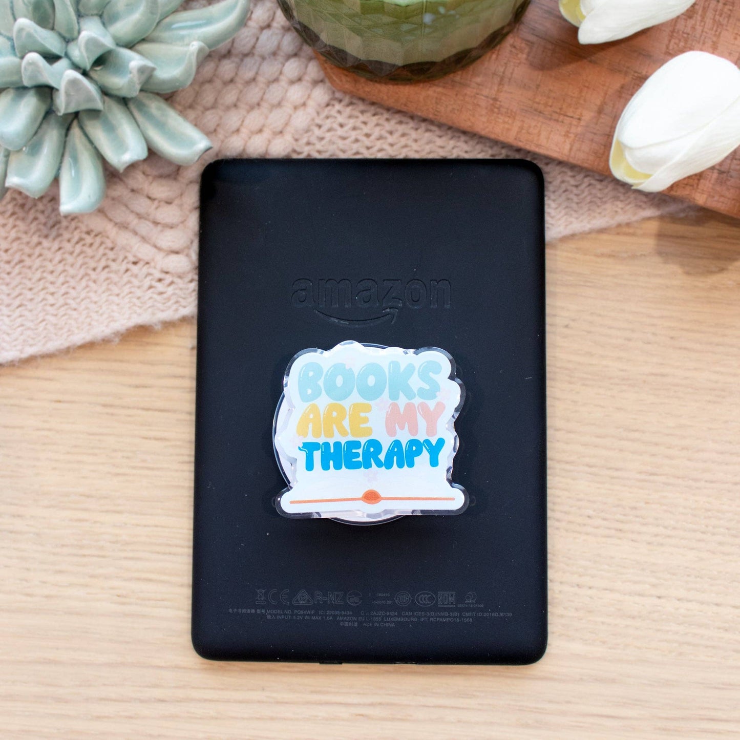 Books Are My Therapy (E-Reader/Phone Grip)