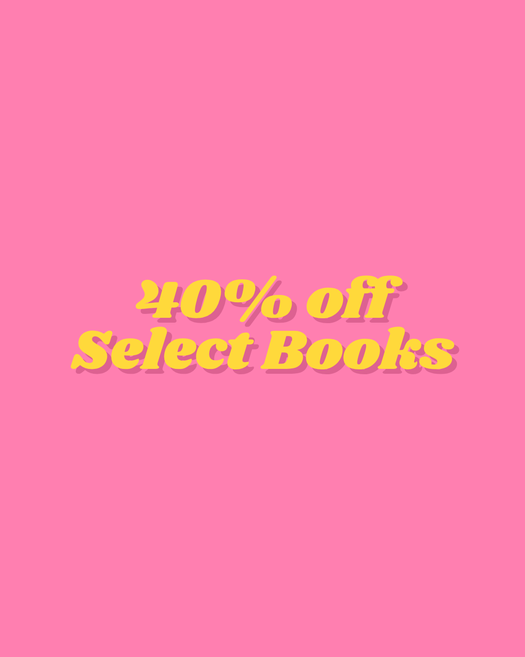 40% Off Select Books