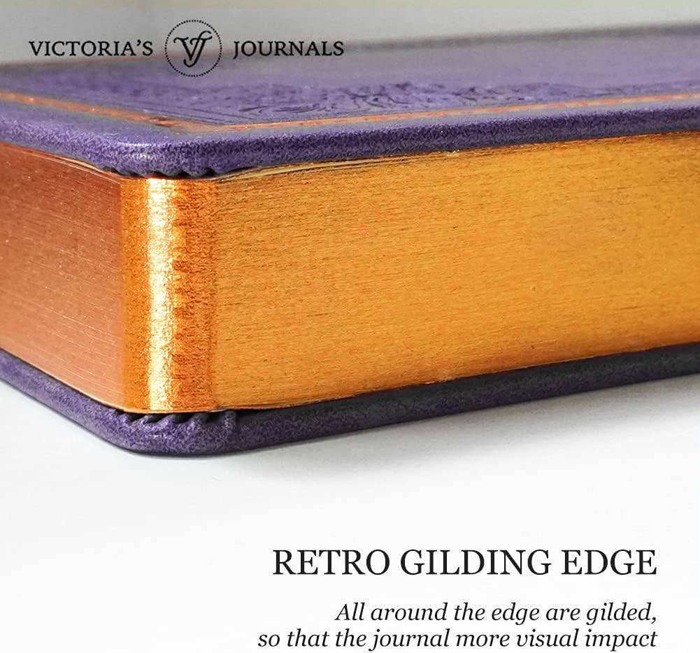 Victoria's Journals Antique Style Journal (Hard Cover) (Dark Purple)