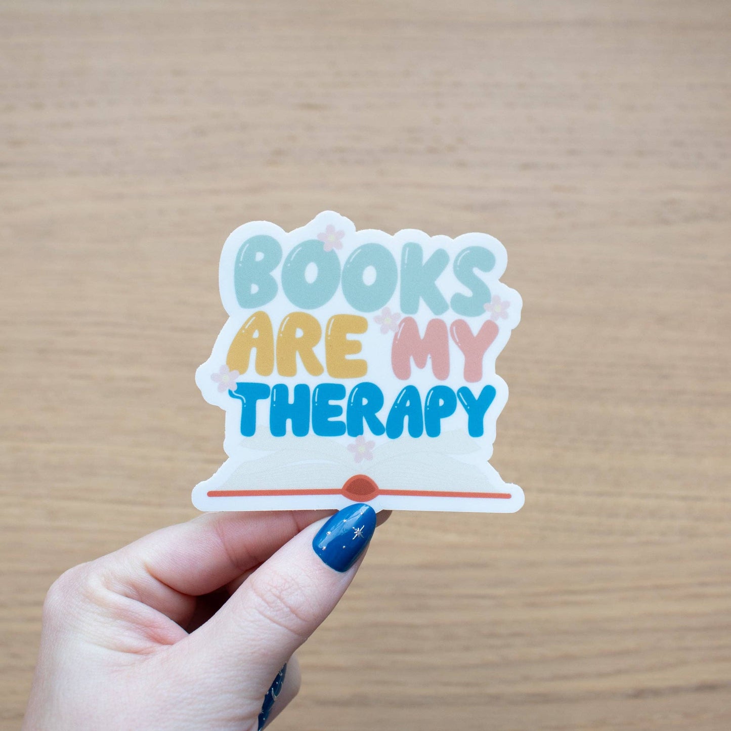 Books are my Therapy (Vinyl Sticker)