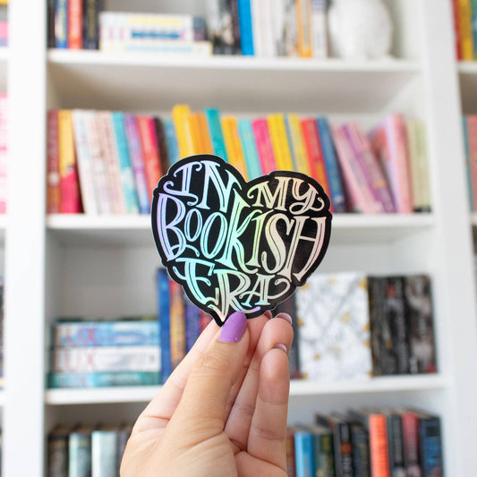 In My Bookish Era - Black (Holographic Vinyl Sticker)