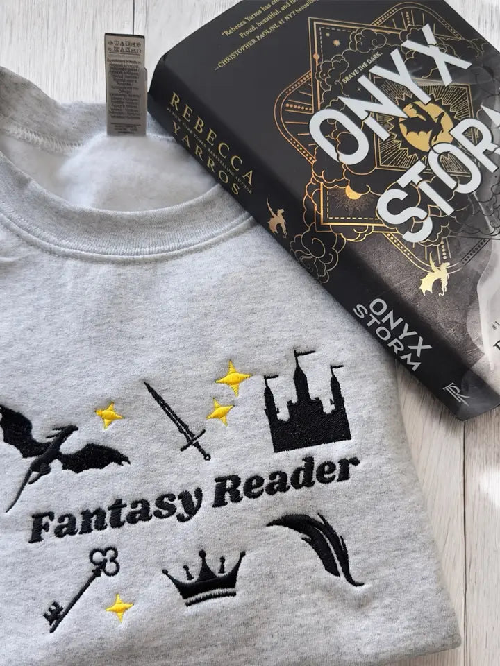 Fantasy Reader - Crew Neck Sweater (Gray)