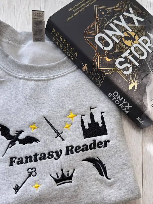 Fantasy Reader - Crew Neck Sweater (Gray)