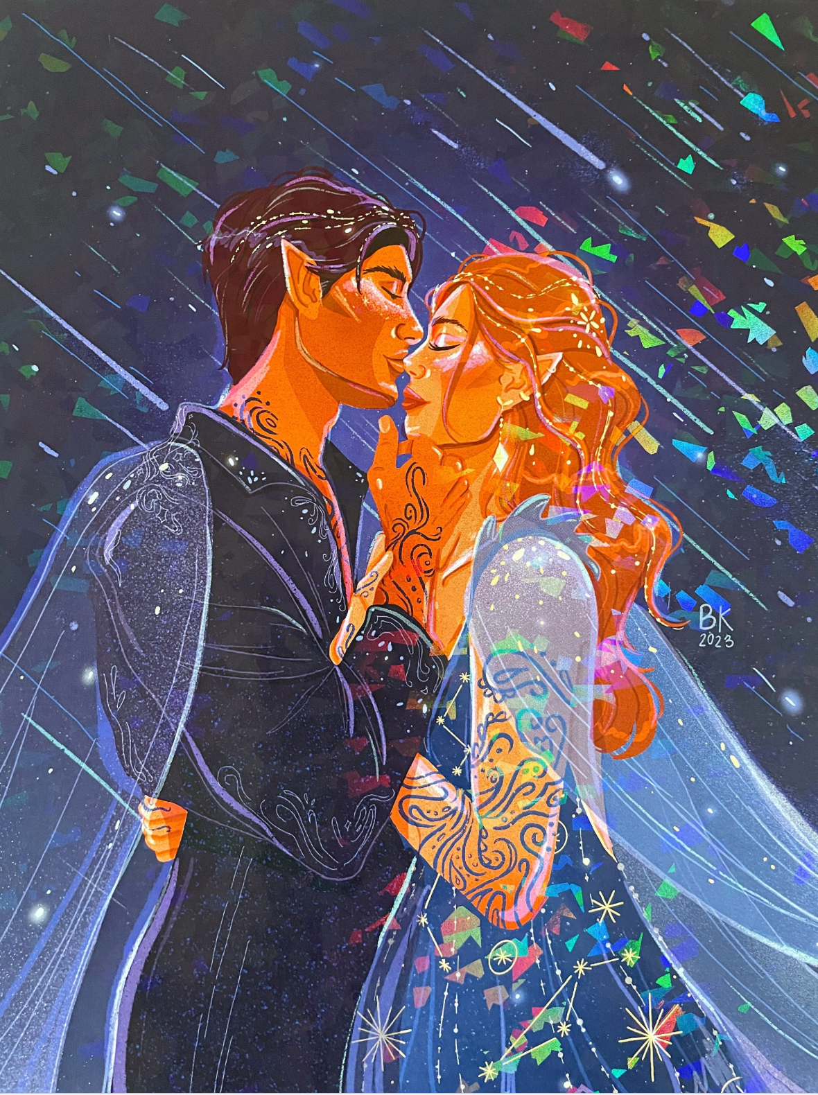 Feyre & Rhys - ACOTAR Inspired (Holographic Art Print)