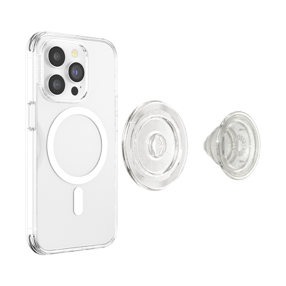 PopSockets MagSafe Phone Grip - Clear Glitter