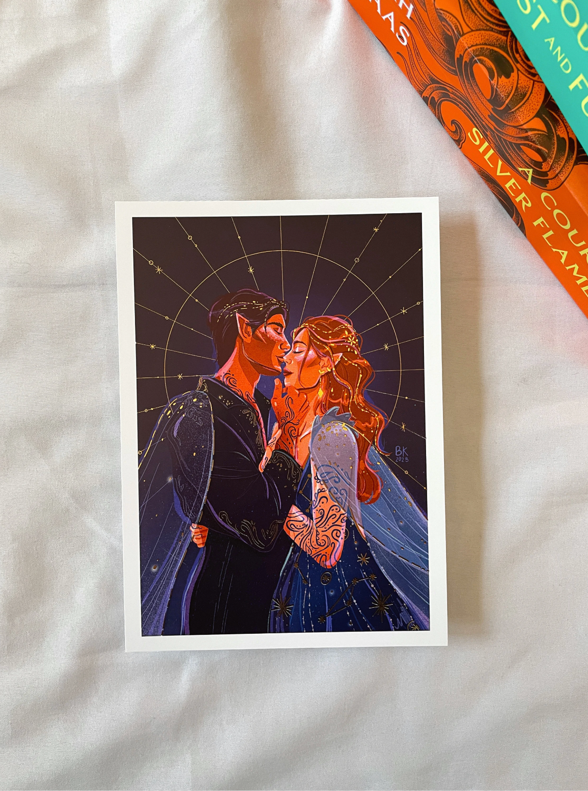 Feyre & Rhys - Gold Foil - ACOTAR Inspired (Art Print)
