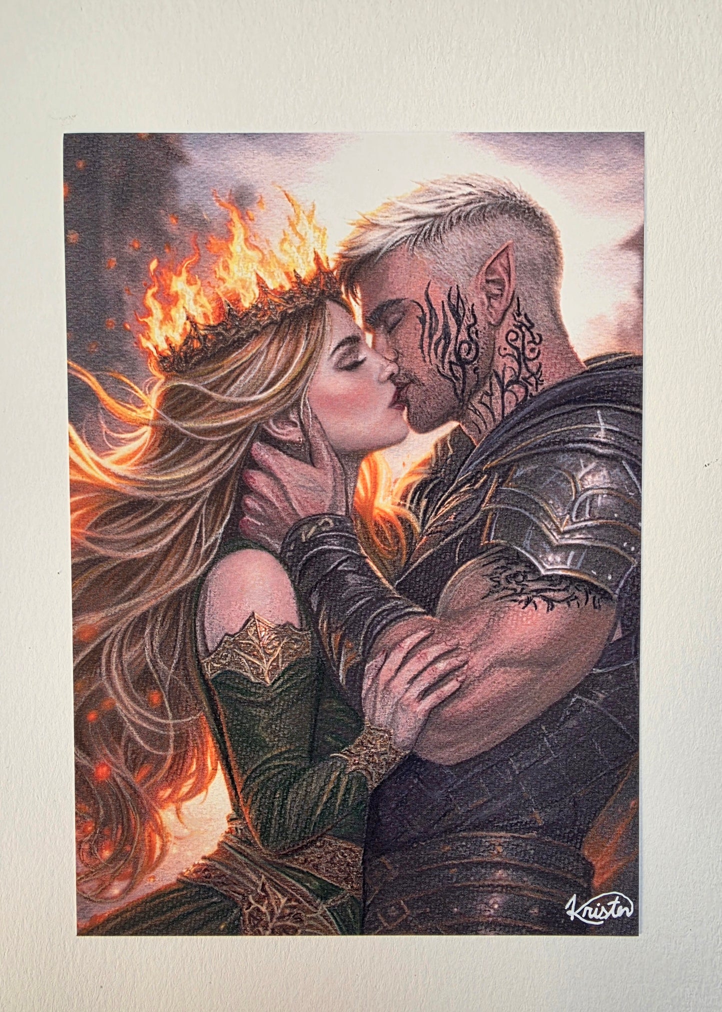Fire Queen in Love - Throne of Glass Inspired (Art Print)