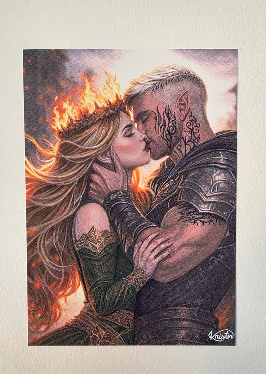 Fire Queen in Love - Throne of Glass Inspired (Art Print)