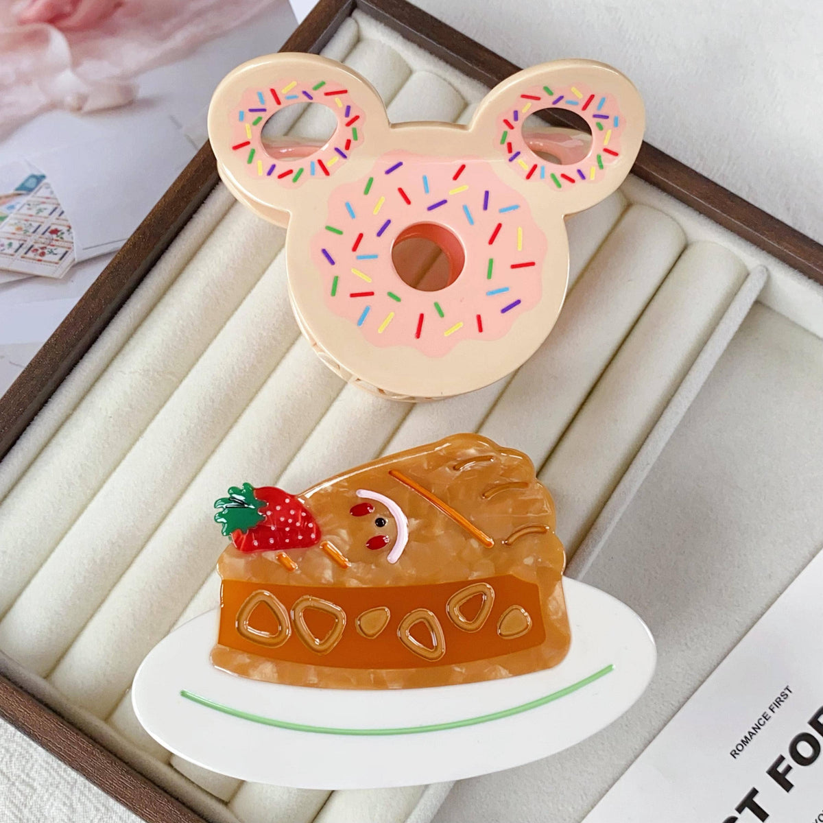 Bakery Croissant Acetate Hair Claw Clip