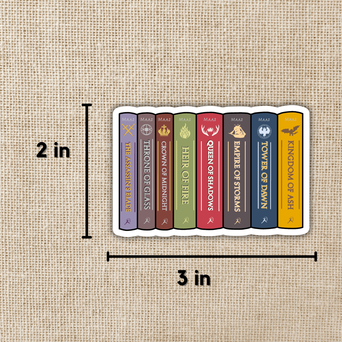 Throne of Glass Book Series (Vinyl Sticker)