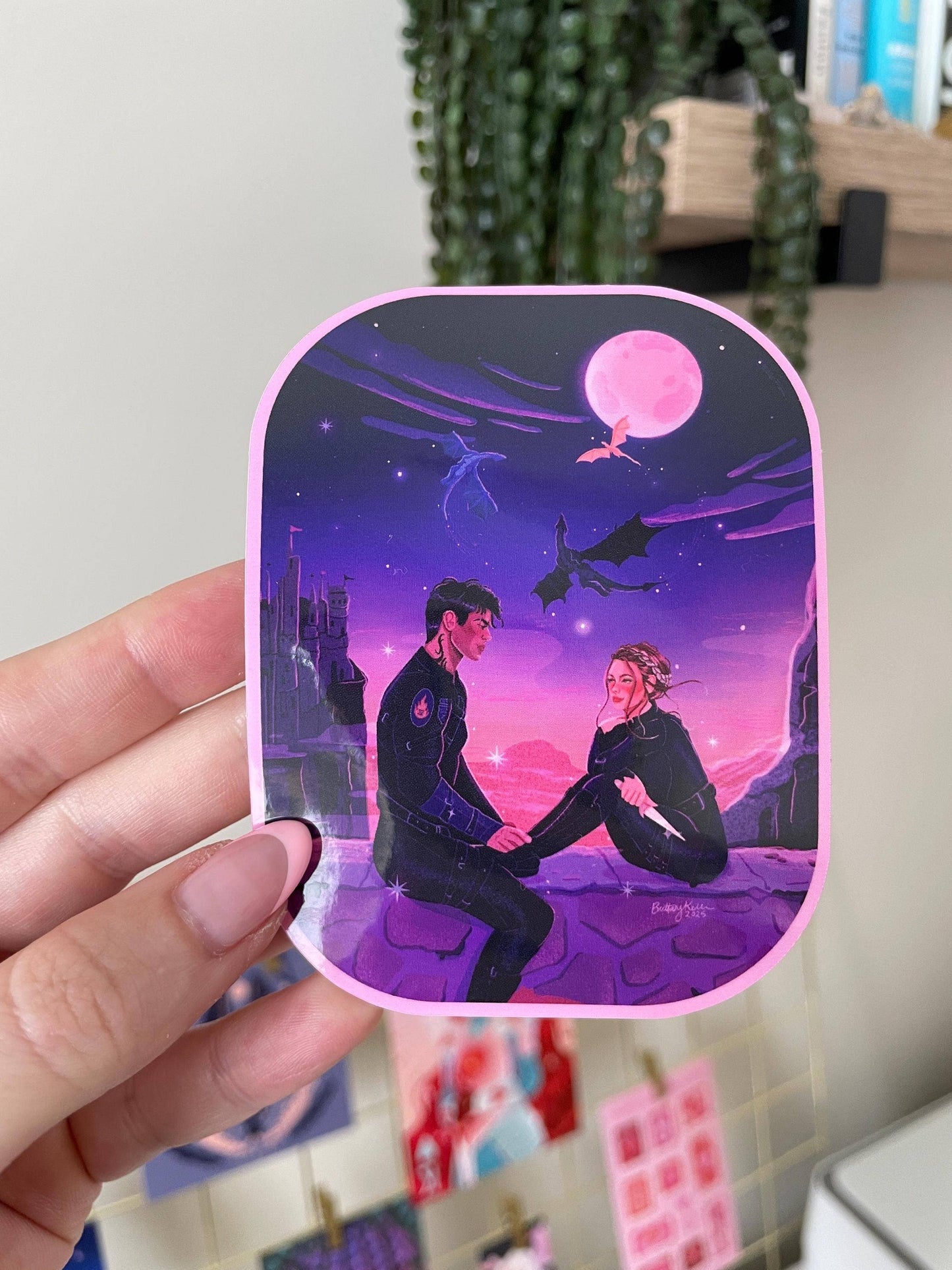 Fourth Wing - Violet & Xaden (Glossy Vinyl Sticker)