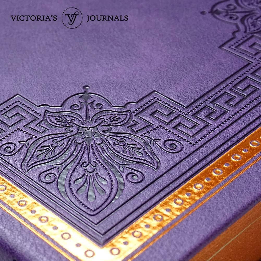 Victoria's Journals Antique Style Journal (Hard Cover) (Dark Purple)