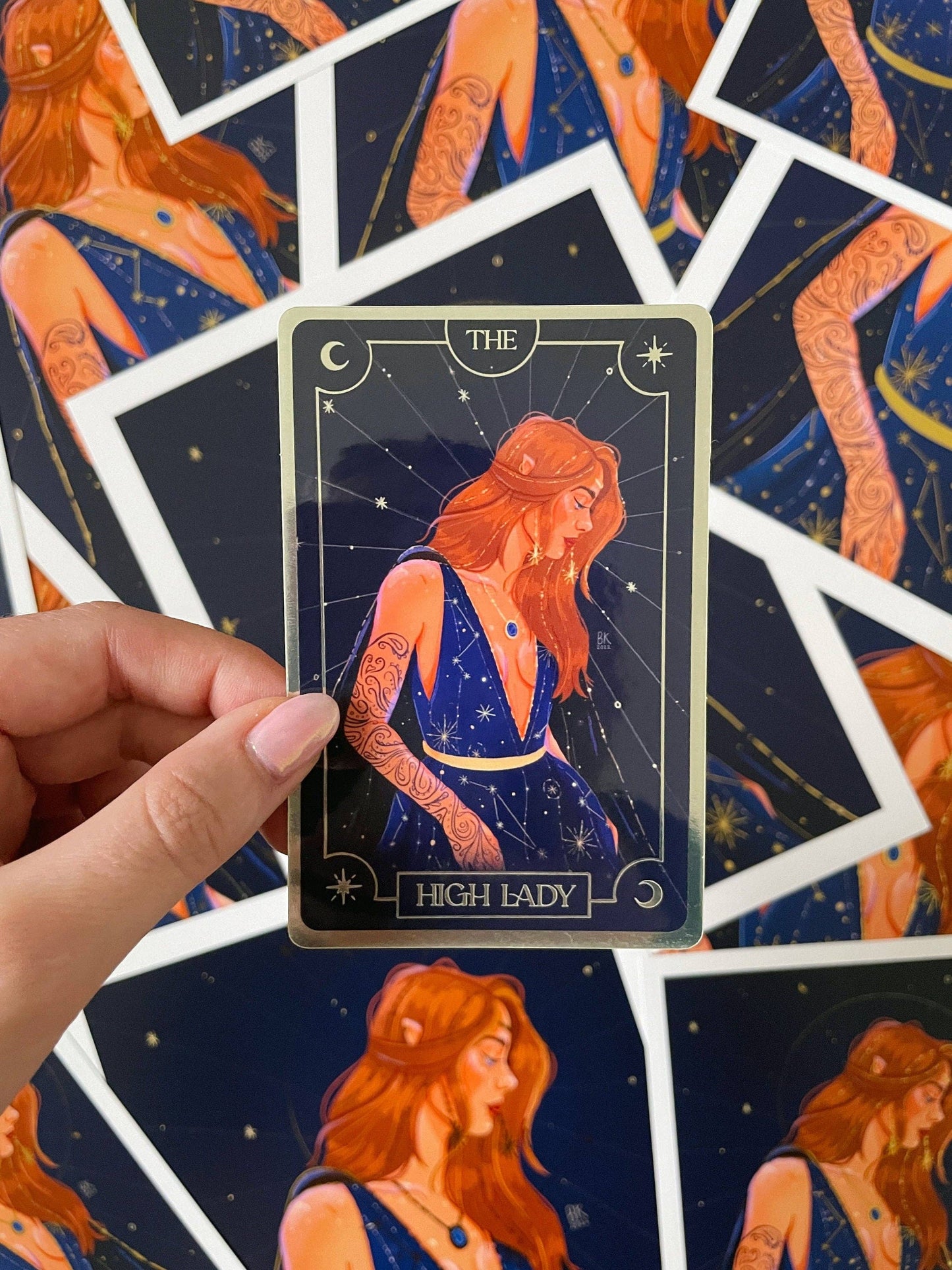 High Lady - Feyre Tarot Card (Gold Foiled Vinyl Sticker)