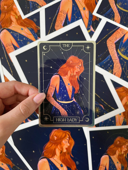 High Lady - Feyre Tarot Card (Gold Foiled Vinyl Sticker)