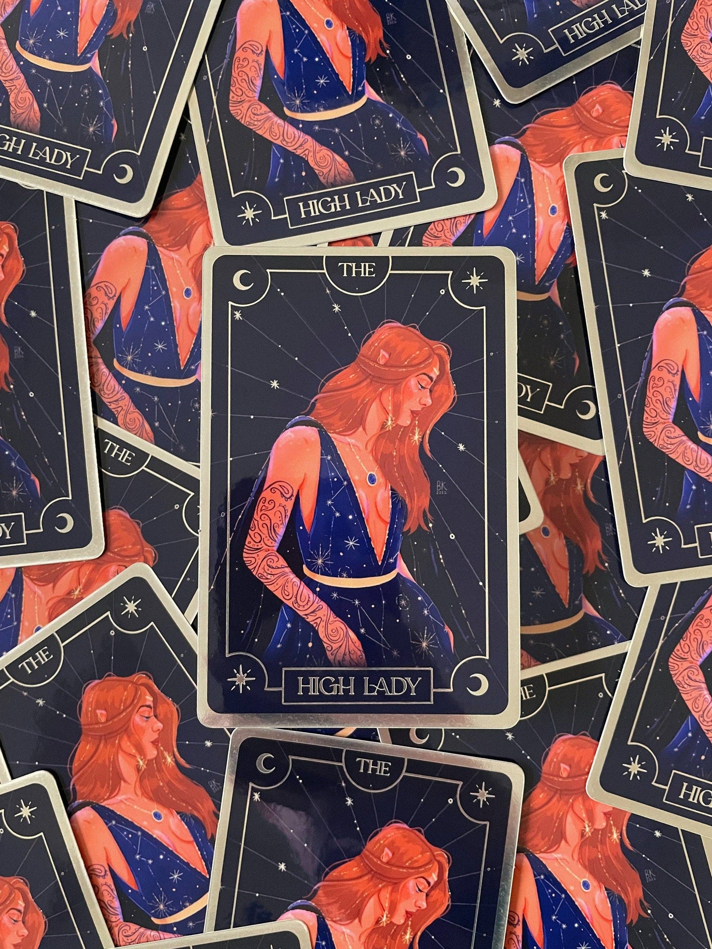 High Lady - Feyre Tarot Card (Gold Foiled Vinyl Sticker)
