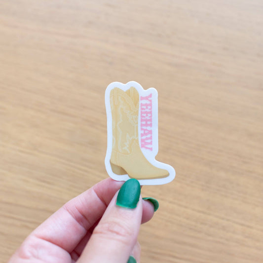 Yeehaw Boot (Vinyl Sticker)