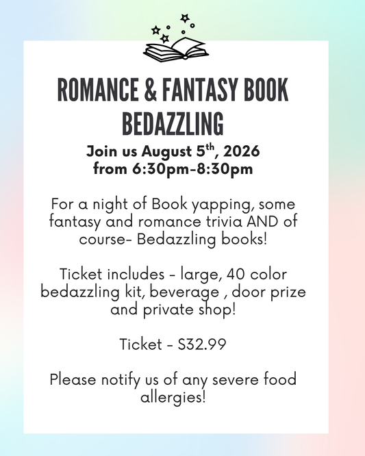 Romance and Fantasy Book Bedazzling - August 5th