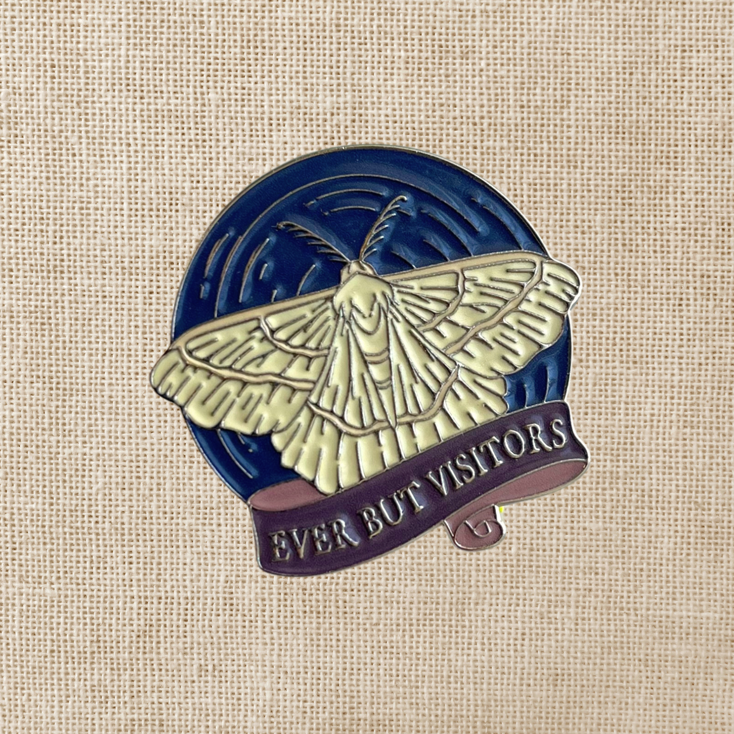 Ever But Visitors - Inspired by the Knight and the Moth (Enamel Pin)