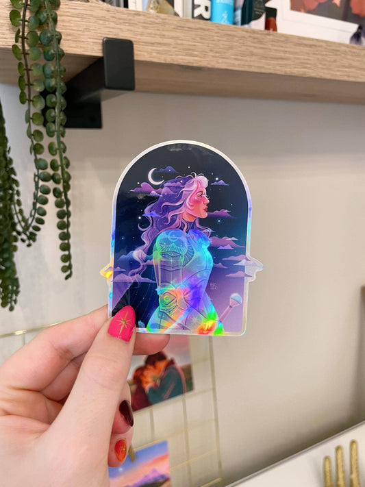 Moonlight Knight (Holographic Vinyl Sticker)