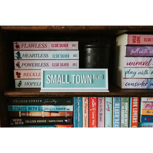 Small Town Blvd (Acrylic Shelf Sign w/stand)