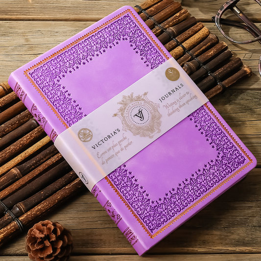 Victoria's Journals Antique Style Journal (Hard Cover) (Lilac)