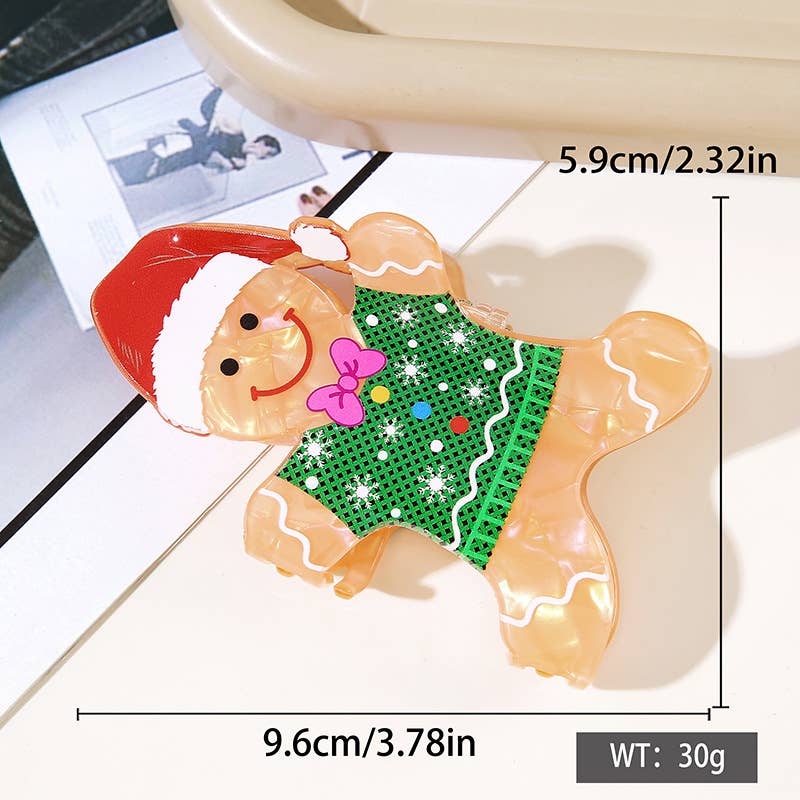 Cute Christmas Animal Santa Hat Hair Claw Clip
