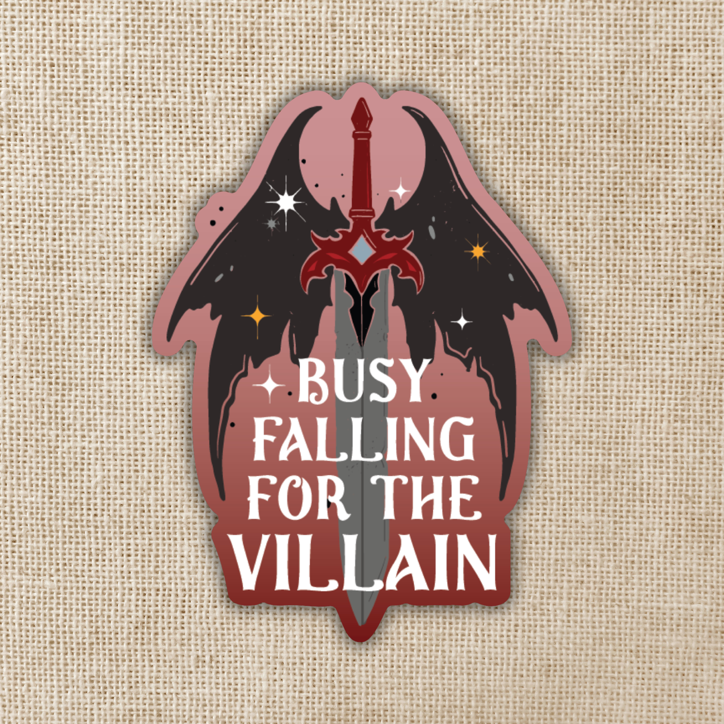 Busy Falling for the Villain (Vinyl Sticker)