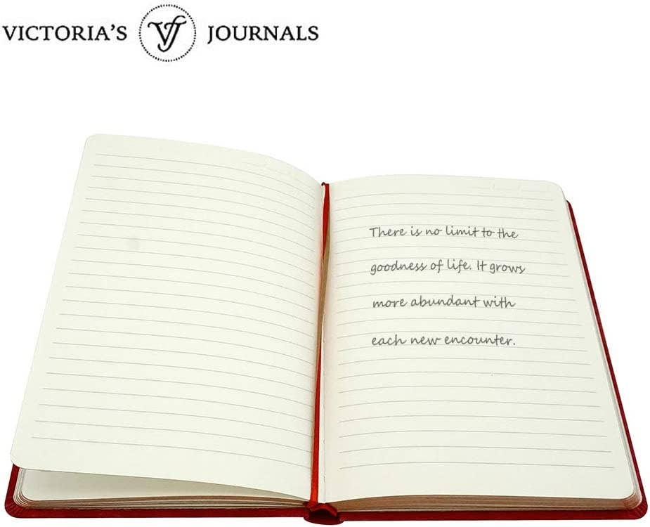 Victoria's Journals Antique Style Journal (Hard Cover) (Red)