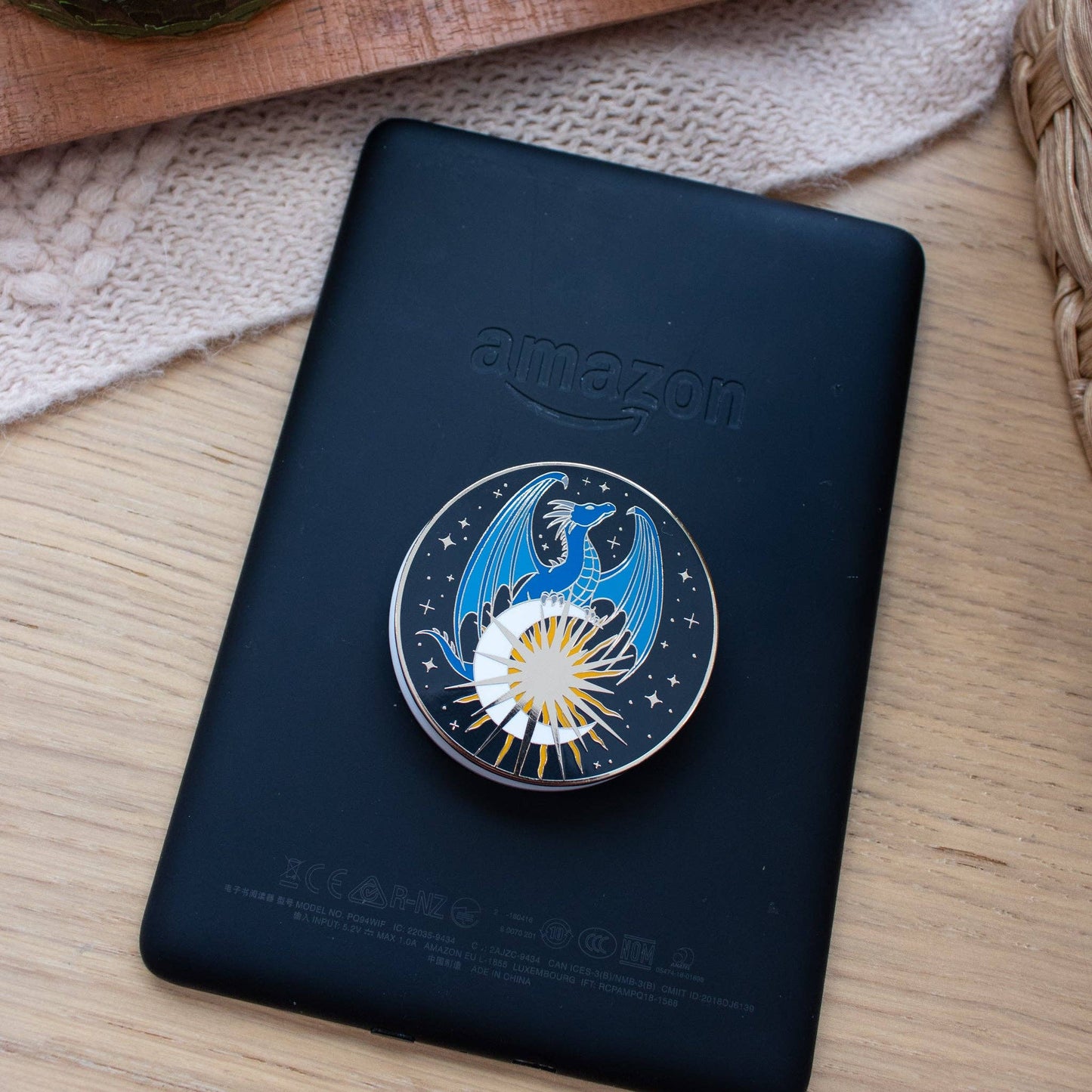 Majestic Dragon (E-Reader/Phone Grip) - Enamel
