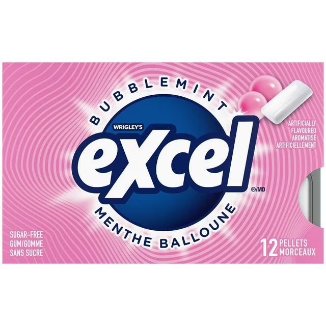 EXCEL Bubblemint Flavoured (Sugar Free) - Chewing Gum