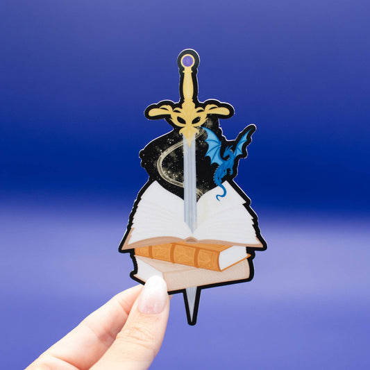Sword & Books (Vinyl Sticker)