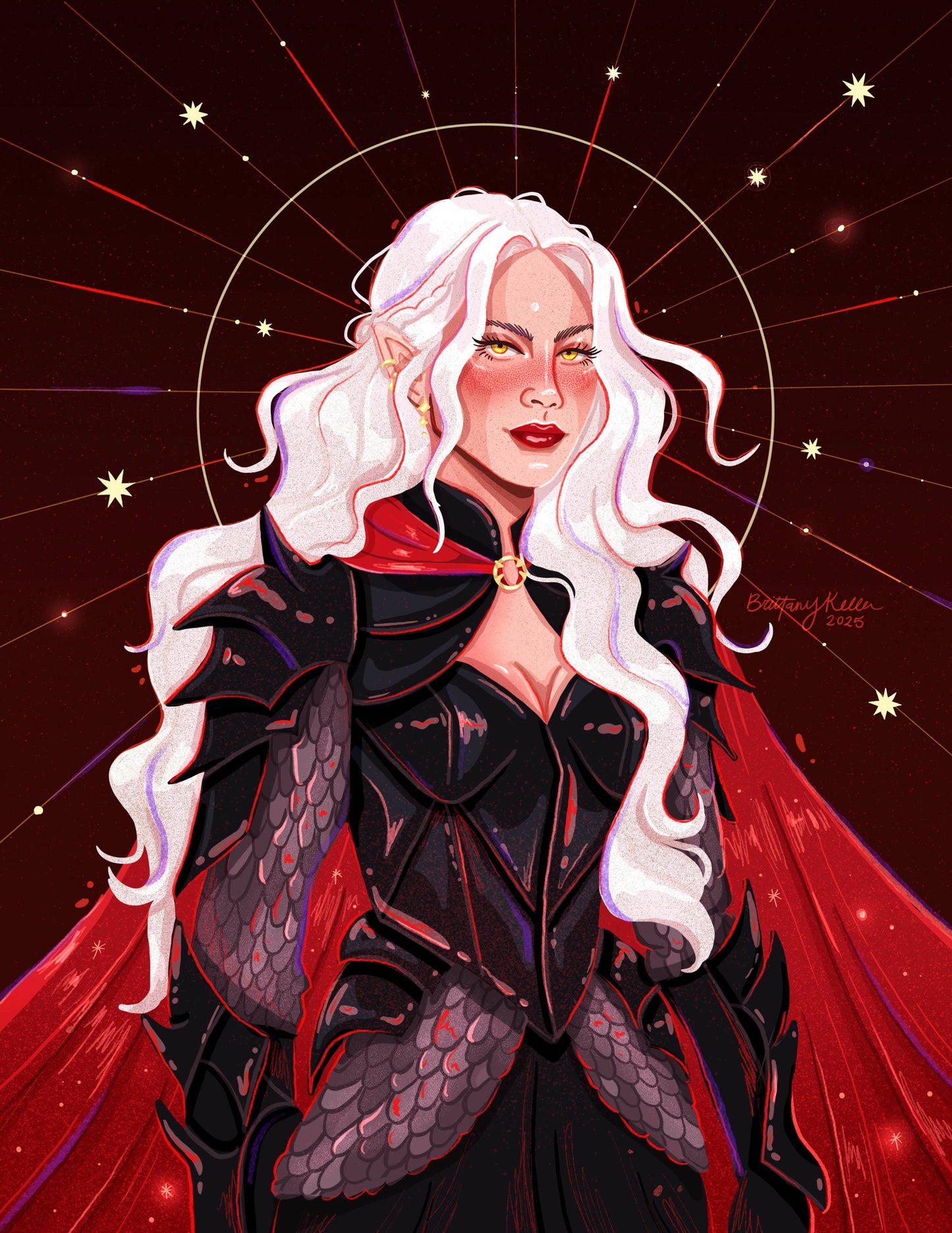 Manon - Gold Foil - Throne of Glass Inspired (Art Print)