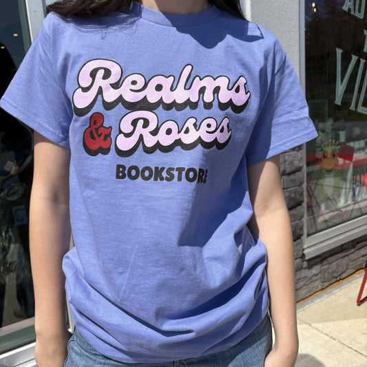 Realms and Roses Branded Full Colour Logo T-Shirt (Violet)
