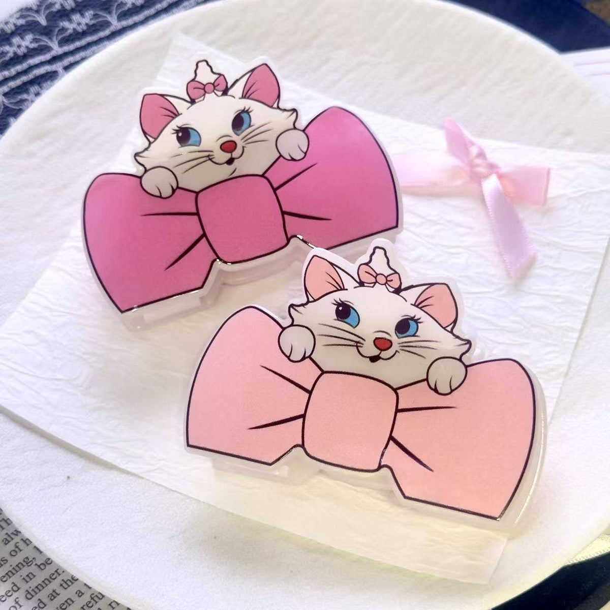 Cute Bow Cat Acetate Hair Claw Clip | Kawaii Animal Clip