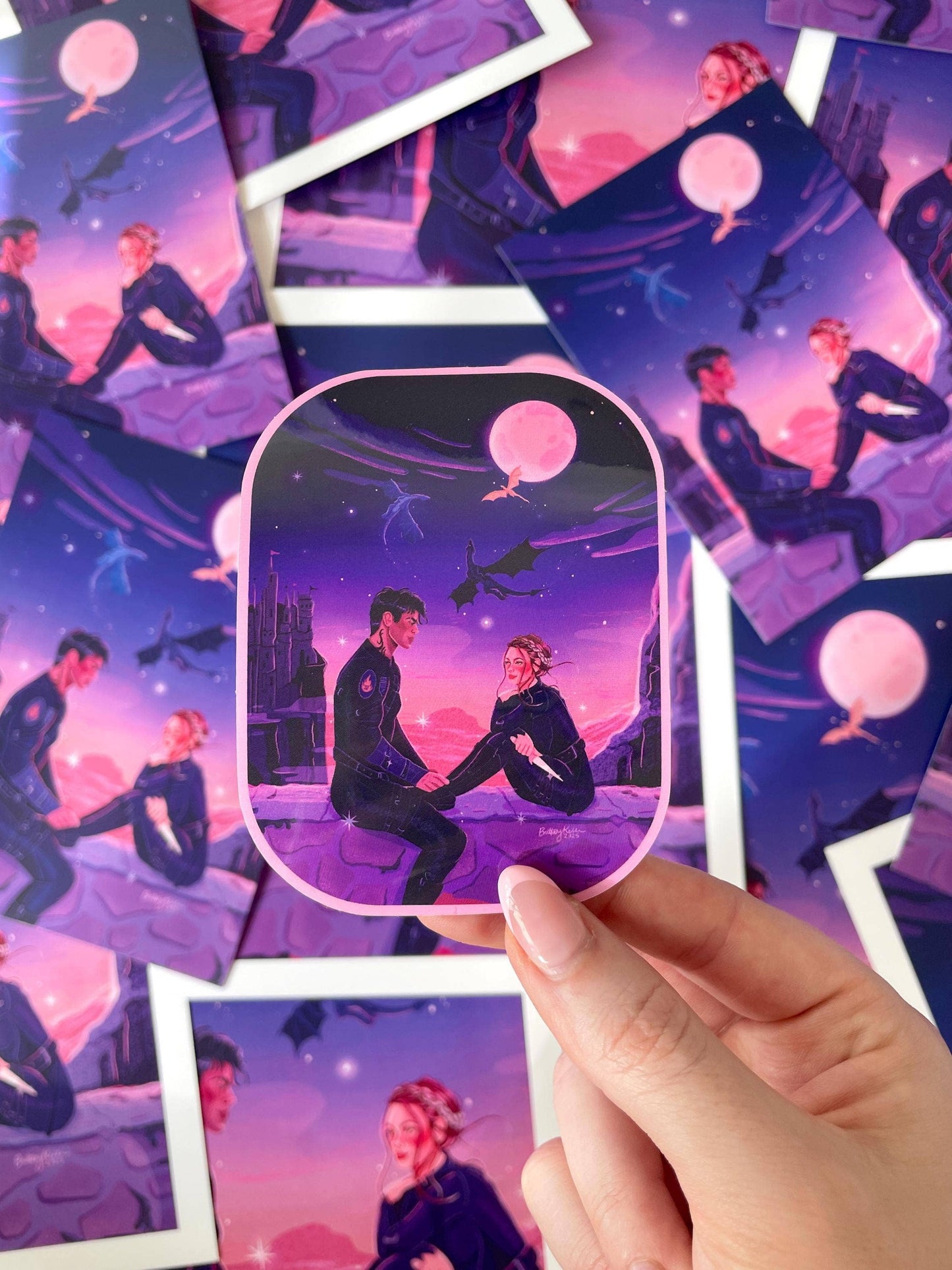 Fourth Wing - Violet & Xaden (Glossy Vinyl Sticker)