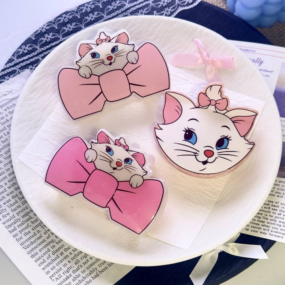 Cute Bow Cat Acetate Hair Claw Clip | Kawaii Animal Clip
