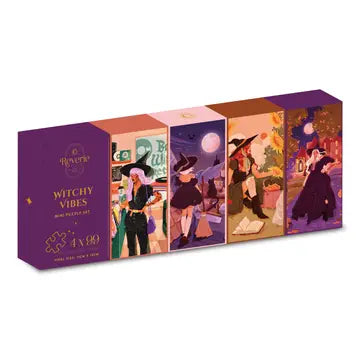 Witchy Vibes 4 X 99 Piece Mini Puzzle Set
